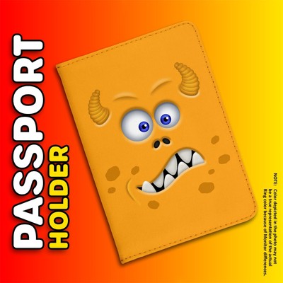 Passport Holder PU Leather Monster Design 4