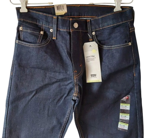 Levi's Flex 512 Slim Taper Men's 30 x 32 Stretch Dark Wash Denim Blue Jeans New - Picture 2 of 16