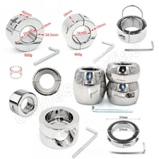 Stainless Steel Peni Ball Stretcher Scrotum Ring Pendant Weight Male Delay New