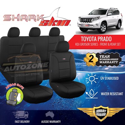 Neoprene Seat Covers For Toyota Prado 150 Series 11 2009 On 2 Rows Sharkskin 9315512118237 - Toyota Prado Neoprene Seat Covers Neoprene Seat Covers For Toyota Prado 150 Series 11 2009 On 2 Rows Sharkskin 9315512118237 - Toyota Prado Neoprene Seat Covers