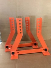 AUTO BODY FRAME MACHINE HEAVY DUTY  2 UNIVERSAL WHEEL STANDS W STABILIZER BARS