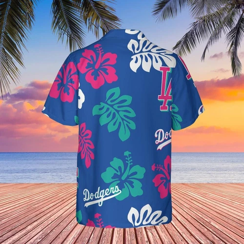 L A Baseball Hawaiian Shirt, Dodgers Hawaiian Shirt