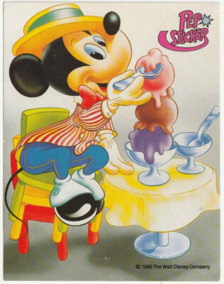 Mickyvision Pep Sticker Micky Maus isst Eis | MV Walt Disney Aufkleber