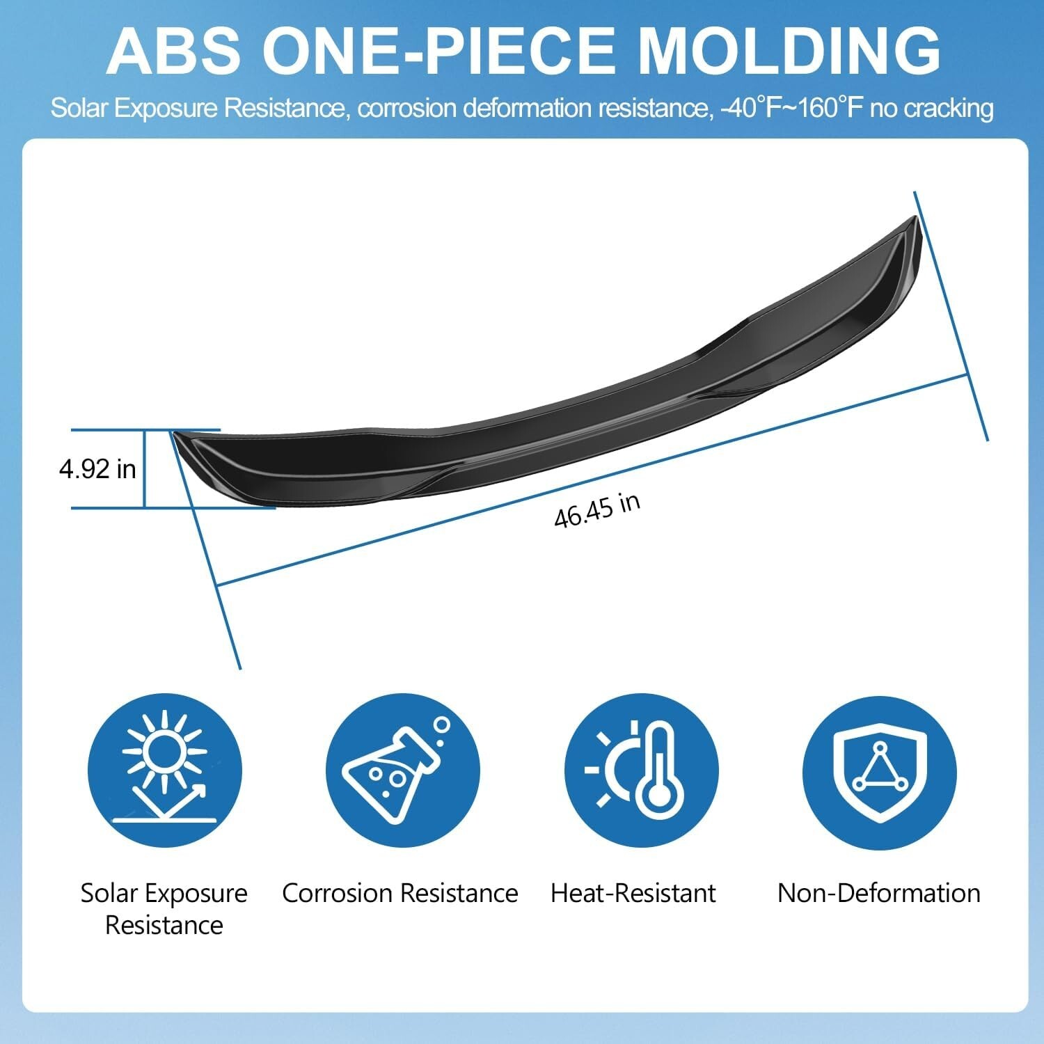 For 2020-2025 Toyota Corolla Spoiler Trunk Wing Trunk Lip Rear Spoiler Glossy