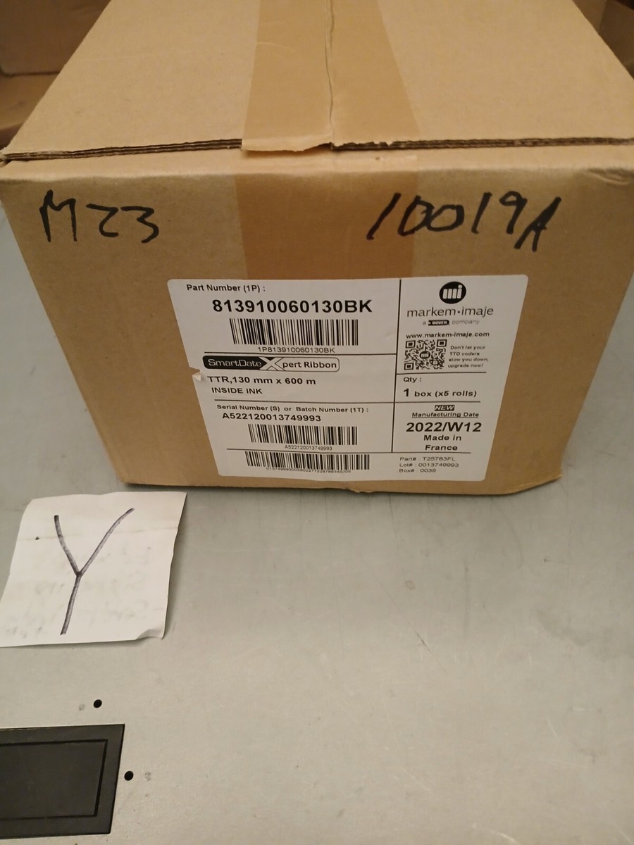 1 Roll of Markem-Imaje 813520060130BK SmartDate Xtra Ribbon