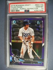 TYLER FRANK 2018 Bowman Chrome Draft Purple Refractors /250 #156 PSA GEM MINT 10