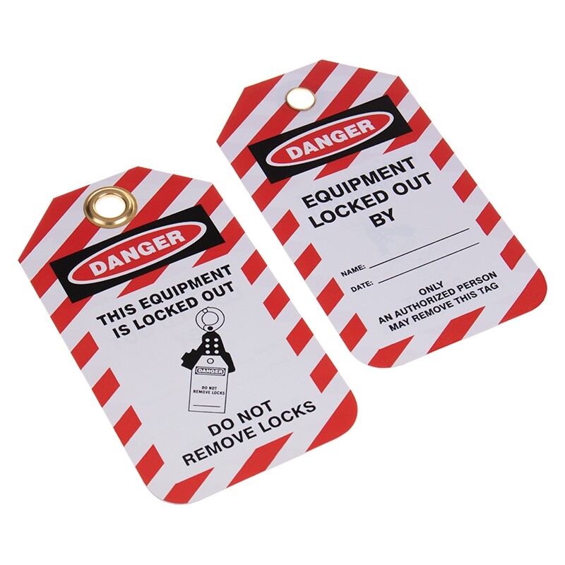 Lockout Tagout Tags - 'This Equipment is Locked Out...' - Pack of 10