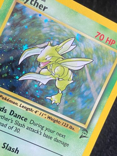 Pokémon TCG - Scyther 17/130 Base Set 2 (2000) Vintage WOTC Holo Rare - LP - Picture 3 of 10