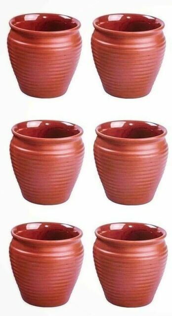 Indian traditional Kullad Ceramic Tea Mugs Cups Coffee set of 6