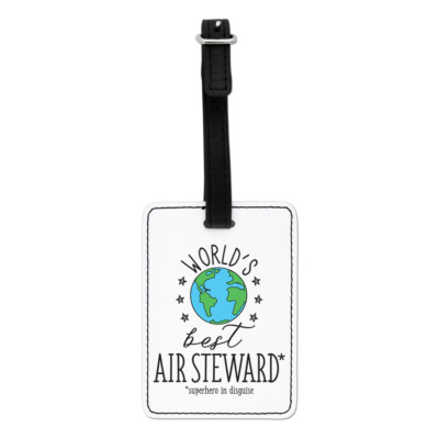 Gift Base Weltbeste Flugbegleiter Luggage Tag Koffer Anhänger Kunstleder 1 Stück