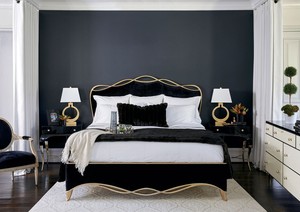 Traditional Black Cream Bedroom Furniture Juliet 5pcs Queen Image Is Loading Traditional Black Amp Cream Bedroom Furniture Juliet 5pcs