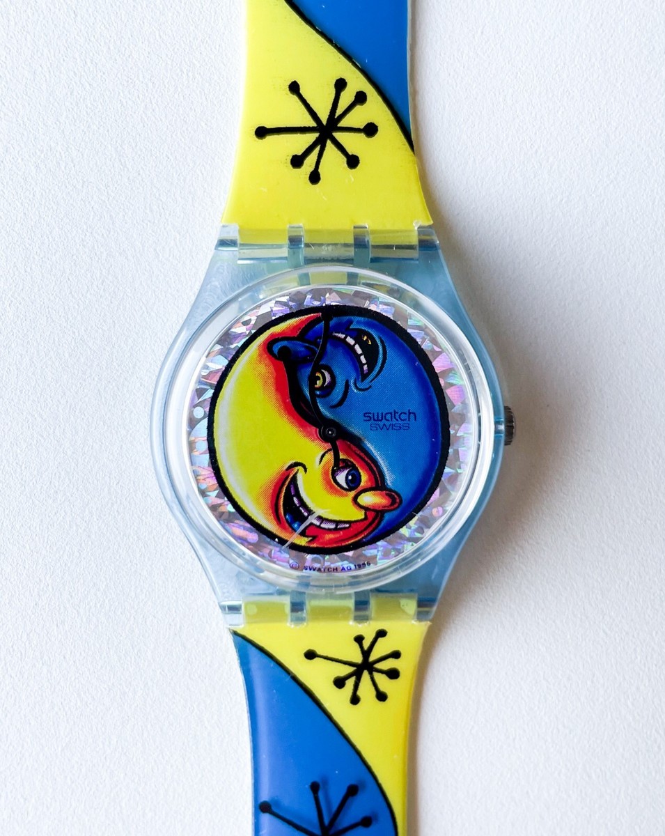 Rare Vintage Swatch Watch 1995 Fiz N Zip GN164 Kenny Scharf | eBay
