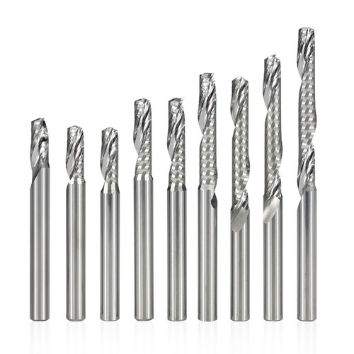 10 Stck. O-Nut (Einflute) Schaftfräser 1/8 Zoll Schaft Hartmetall Fräser Upcut - Bild 3 von 7