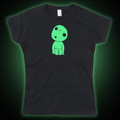 Kodama Tree Child Spirit Glow in the dark Damen Tshirt T-Shirt Tee