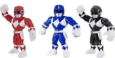 Power Rangers Playskool Heroes Mega Mighties 3-Pack Red, Blue Black NO BOX