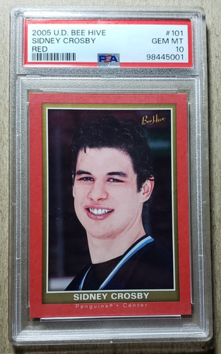 2005 Upper Deck Bee Hive Red Sidney Crosby RC PSA 10 Penguins Rookie 101 G2U