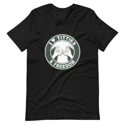 I Love Titties & Freedom T-Shirt, America, Unique, Vintage, Fun