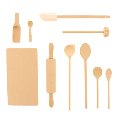 MARKENLOS Kinderbackset, Backset für Kinder,aus Holz, Deutschland 4 Teile oder 10 Teile