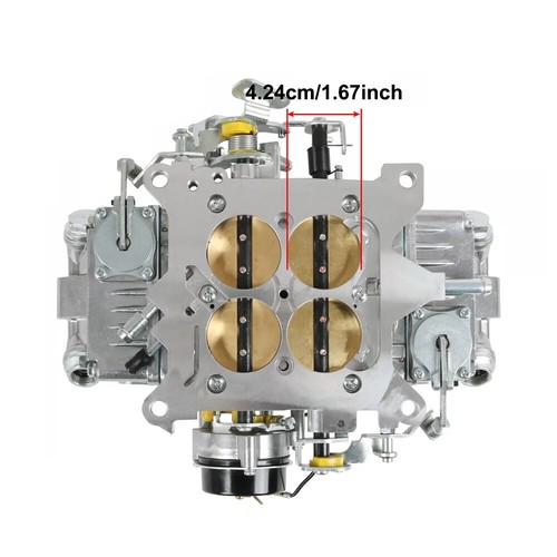 FOR 4 Barrel 650 CFM Double-Pumper Carburetor Electric Choke BR-67255 Carb NEW - Foto 3 di 11