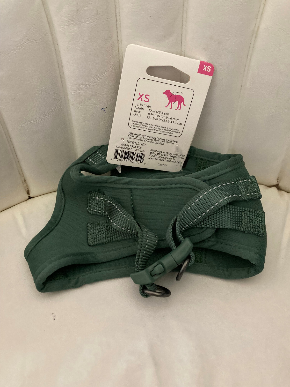 Boots and Barkley green Reflective No Pull No Choking Dog Vest Harness