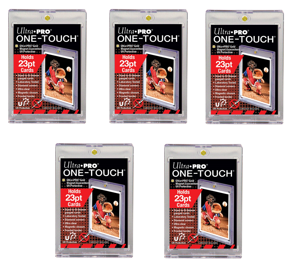 5 PACK) Ultra Pro One Touch Magnetic Trading Card Holder 23pt