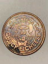 1990 Copper Chuck E Cheese token