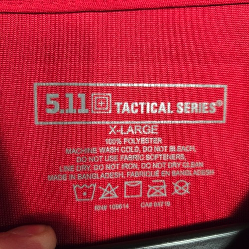 Polo táctico 5.11 para hombre XL manga corta rojo rendimiento - Imagen 3 de 10