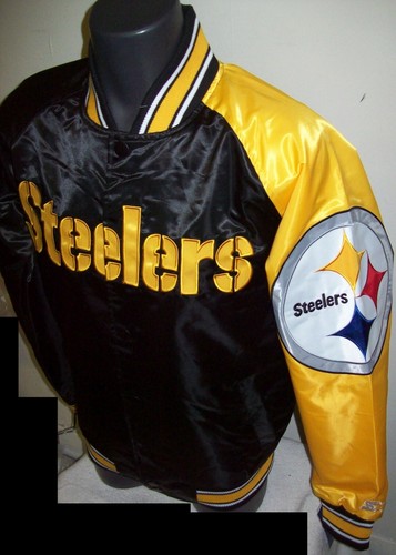 Pittsburgh Steelers NFL STARTER Snap Down Jacket Sping/Summer BLACK/YELLOW S M L - Bild 2 von 12