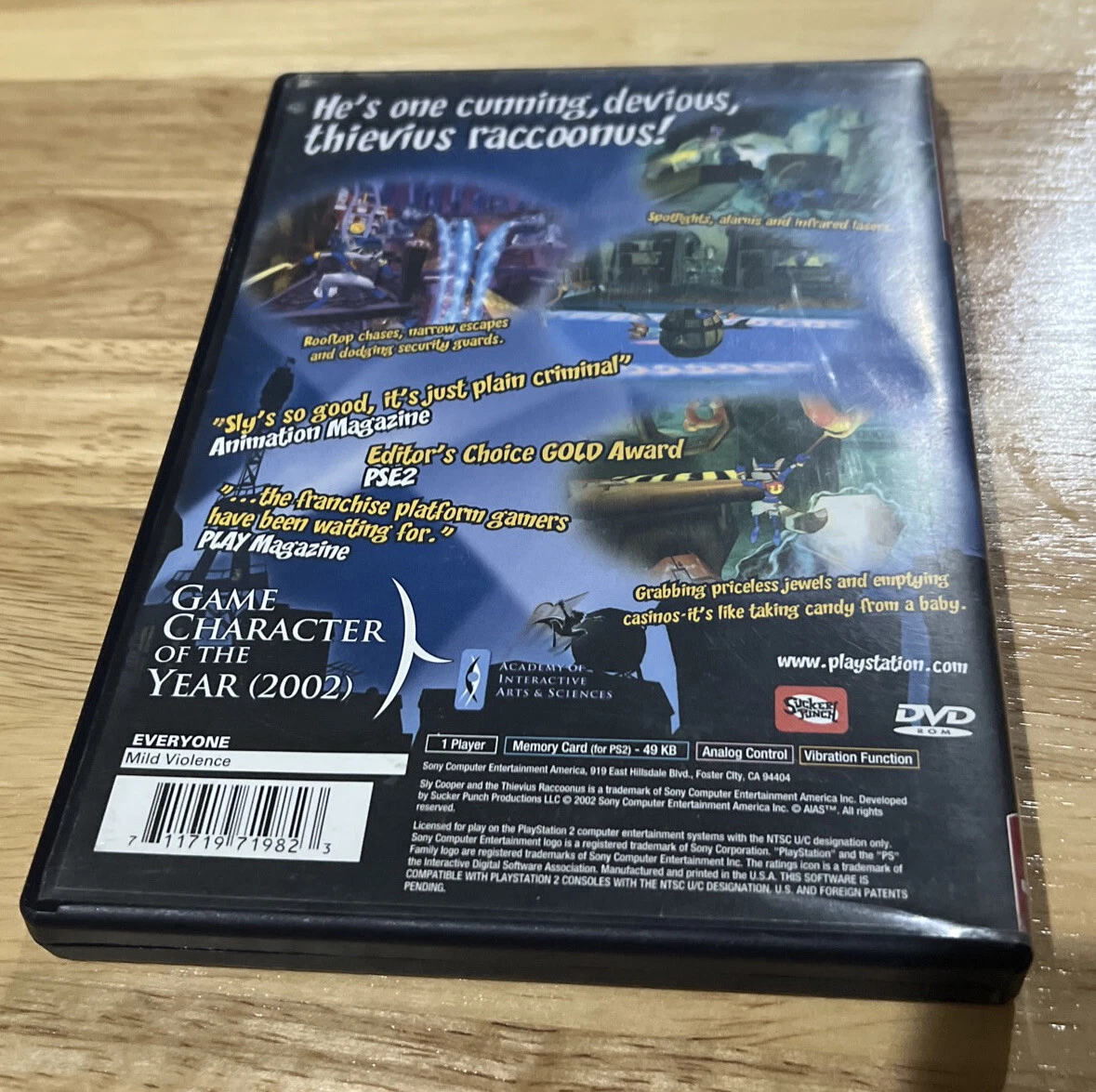 Mavin Sly Cooper and the Thievius Raccoonus Complete PlayStation 2 Authentic PS2 Game