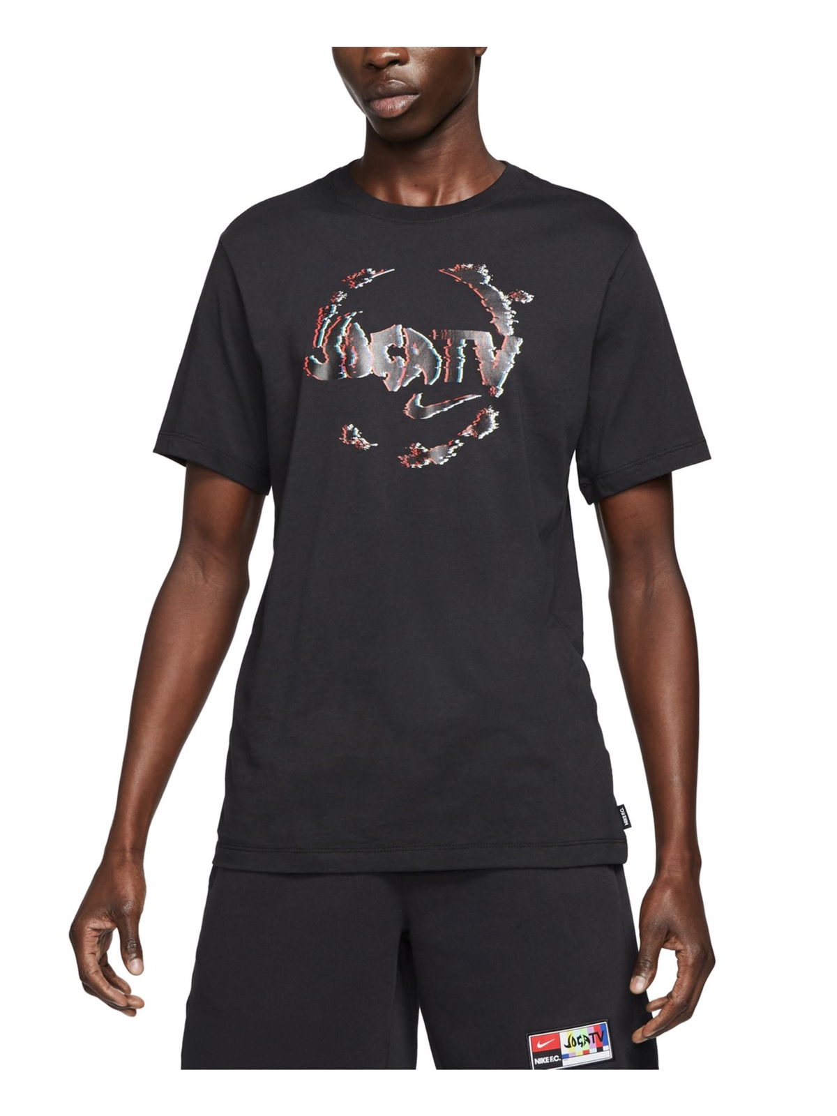 Мужская футболка NIKE Joga Tv черного цвета с классическим рисунком XXL 1690₽