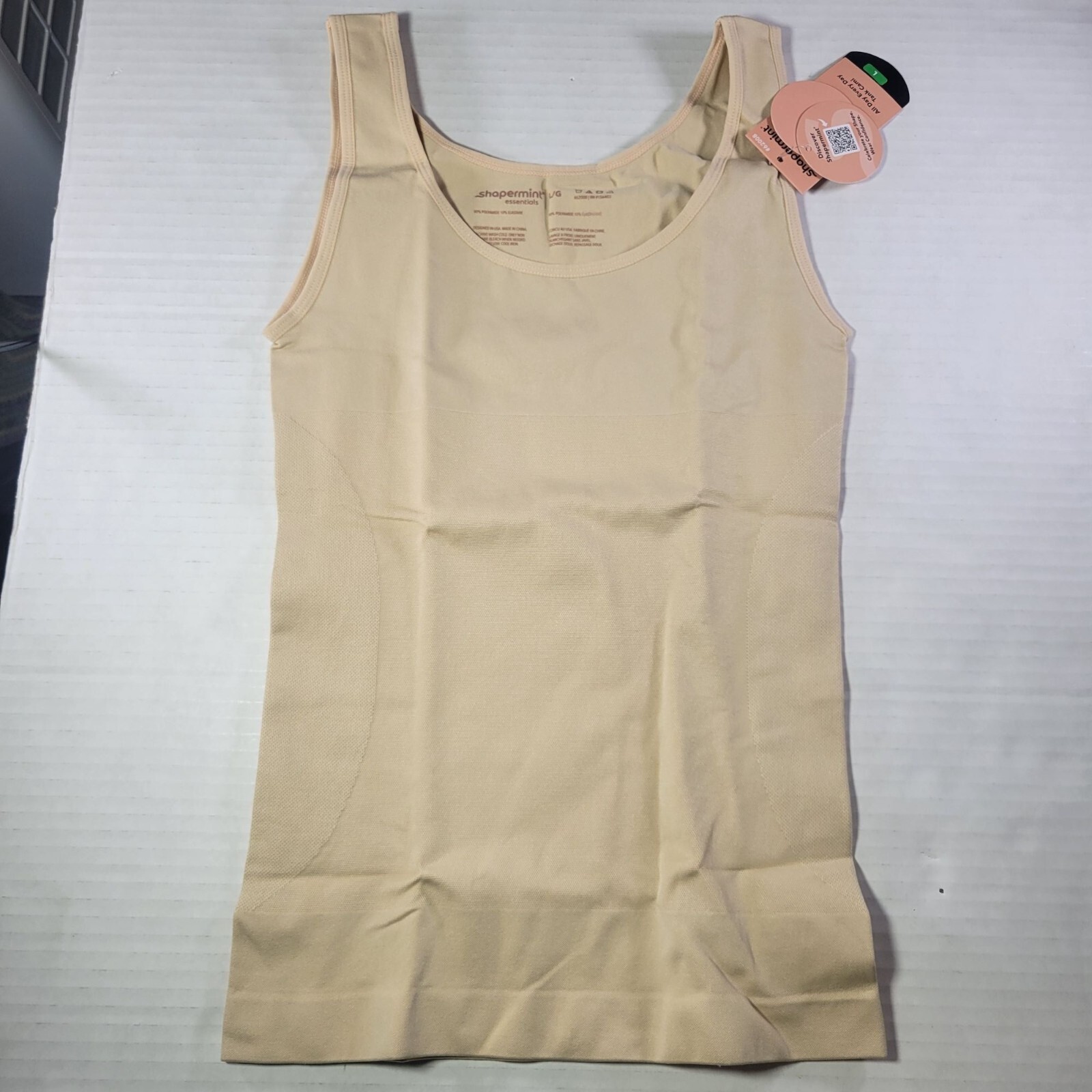 Shapermint Chai All Day Shapewear Tank Cami Size L #62008 Essentials