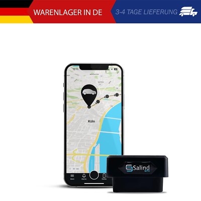 SALIND GPS Tracker Auto, Fahrzeuge und LKWs OBD2 Stecker - Peilsender Auto mit O
