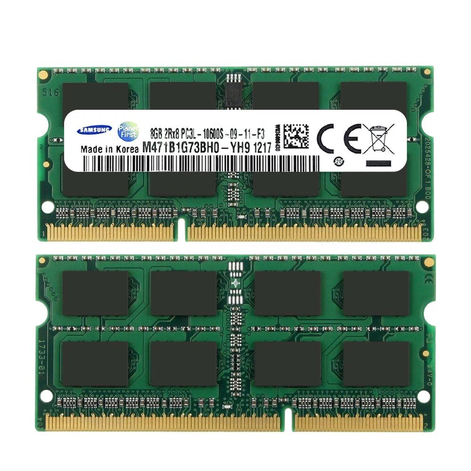 Samsung 32GB 16GB 8GB DDR3L 1333MHz PC3L-10600S 1.35V SODIMM Laptop Memory LOT - Image 2 of 4