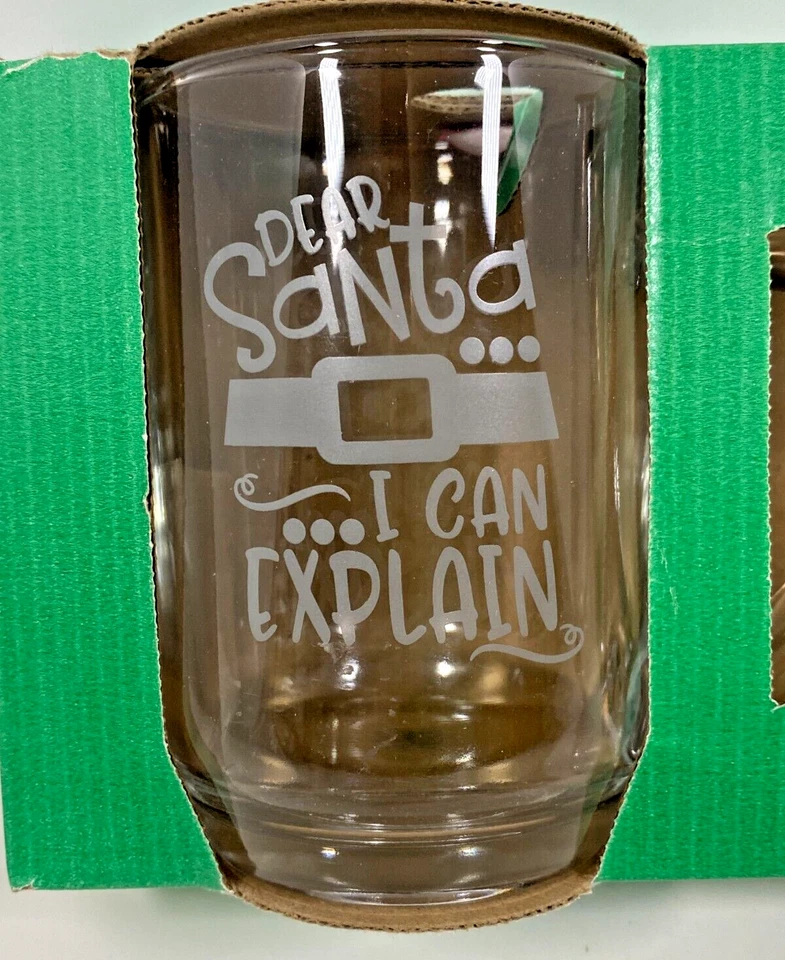 Divertidas tazas de vidrio de Navidad Drink Your Way atrevidas parejas de Navidad nuevas en caja Foto 2 de 4