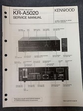 Kenwood KR-A5020 Service Manual Original w/Schematics, Diagrams, Part List 