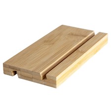 Bamboo Tablet Holder Brown Wooden Universal Device Stand Desk Phone Pad Rest