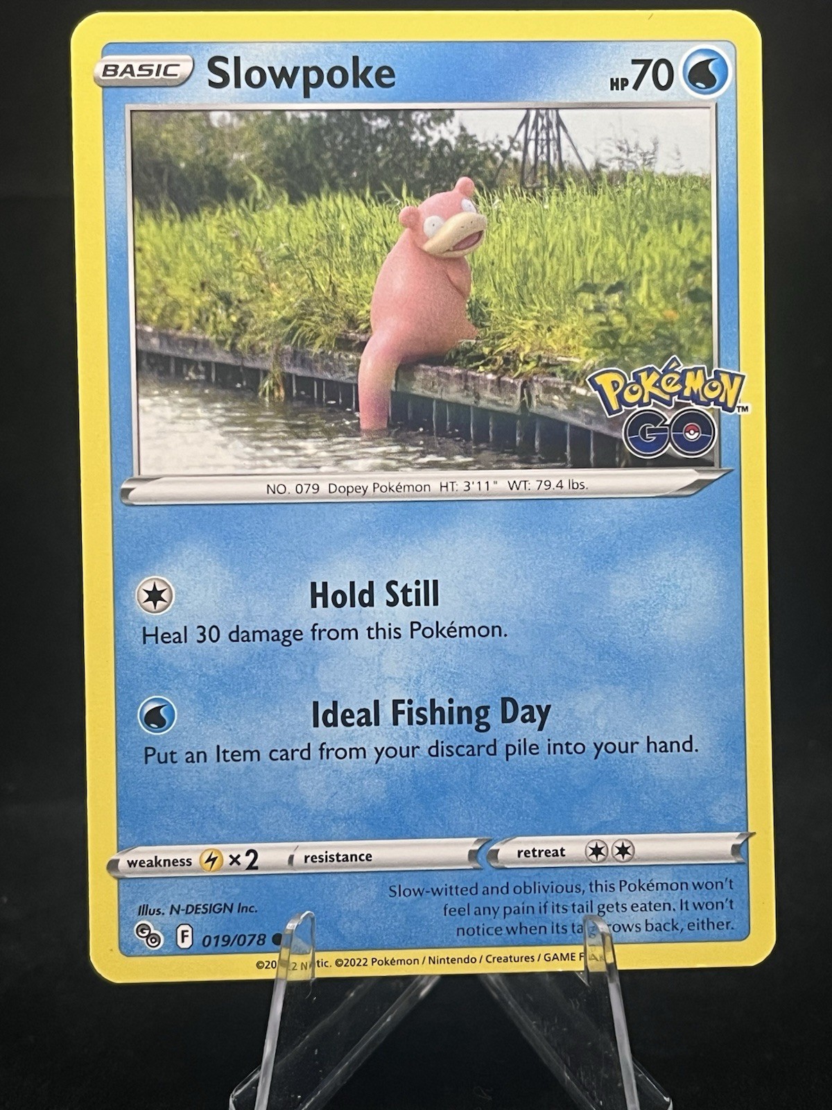 Pokemon TCG Card - Slowpoke 19/78 Common | 2022 Pokemon Go | NM/Mint