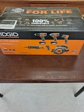 RIDGID R96255 18V Cordless 5-Tool Combo Kit Set w/ (2) 4.0Ah Batteries & Charger