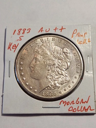 1883 S HIGH END AU+++ P.L MORGAN SILVER DOLLAR