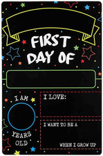 First Day Last Day of School Double Sided Sign Dry Erase Board for Liquid Chalk