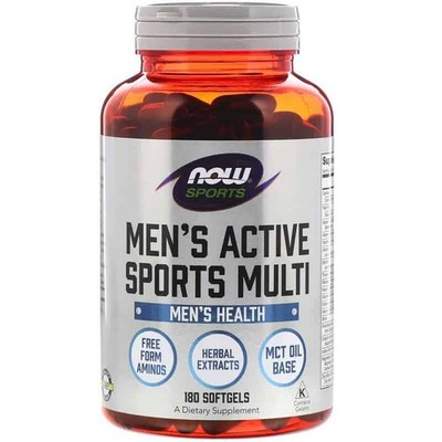 NOW SPORTS Men's Active Sports Multi (Multivitamin für Männer) 90 Kapseln
