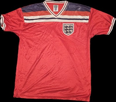 England Fußball 80er Jahre Auswärtstrikot, XL, Score Draw Remake, Top Zustand