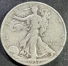 1937 50C Walking Liberty Half Dollar. 90% Silver.  #2048￼