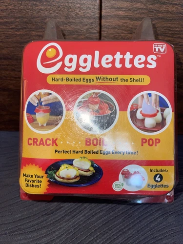 Egglettes 4 Pack Hard-Boiled Eggs Without the Shell "As Seen On TV"