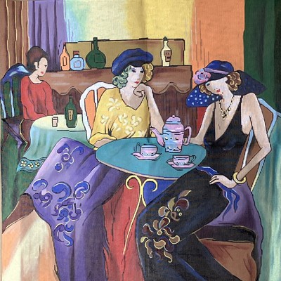 ''Three Women'' 22.5'' Sq Tapestry/Needlepoint Canvas Lee Needle Art NP27