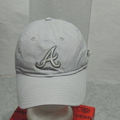 Atlanta Braves New Era Womens Gray Glitter ''A'' Adjustable Hat Cap MLB