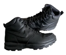Nike Manoa Leather Boots Black US Sz 11 Mens 454350-003 Military Combat Boot