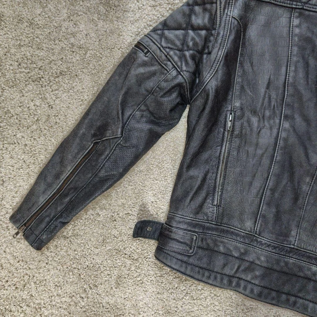 ARLEN NESS Genuine Leather Jacket, Size L Black [Used EXC] ship From JAPAN◎ image 14