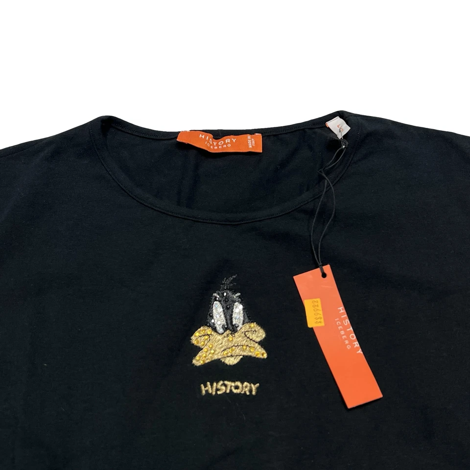 Camisa De Colección Y2K Iceberg Historia Mujer M Pato Lucas Looney Tunes Italia 2001 DS Foto 2 de 4