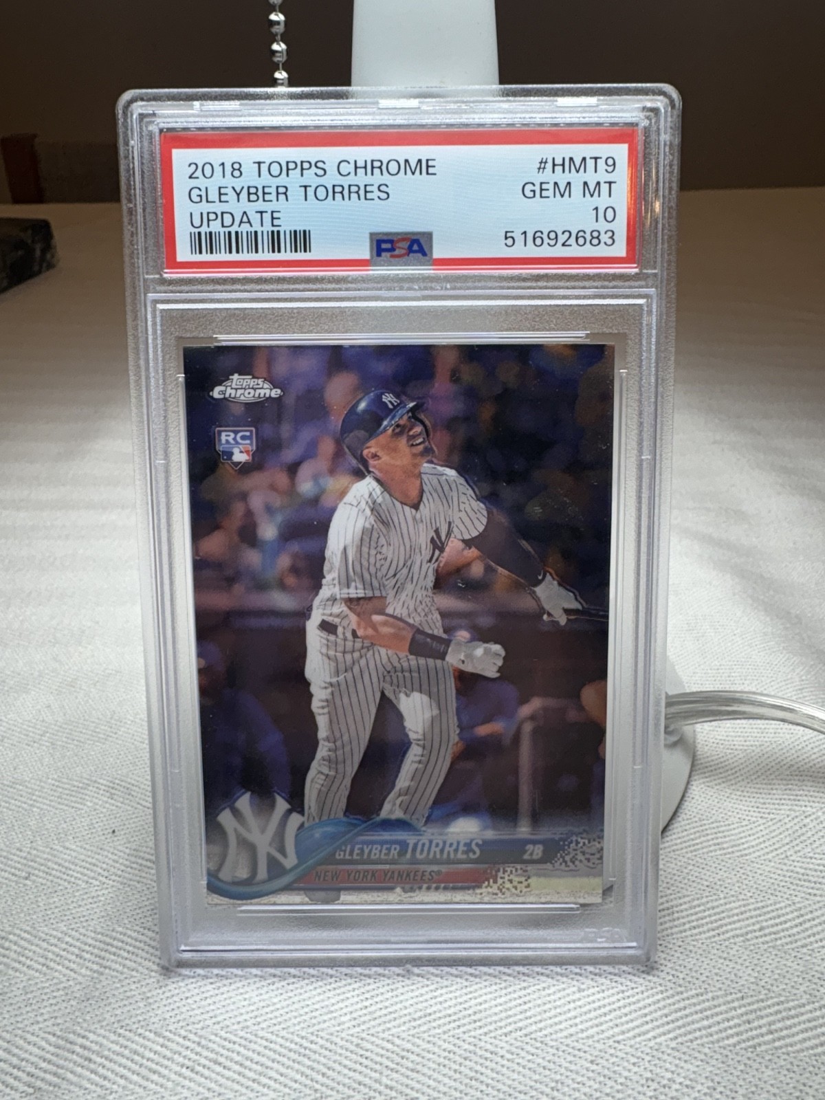 Gleyber Torres 2018 Topps Update Chrome Rookie #HMT9 - PSA 10 GEM MINT